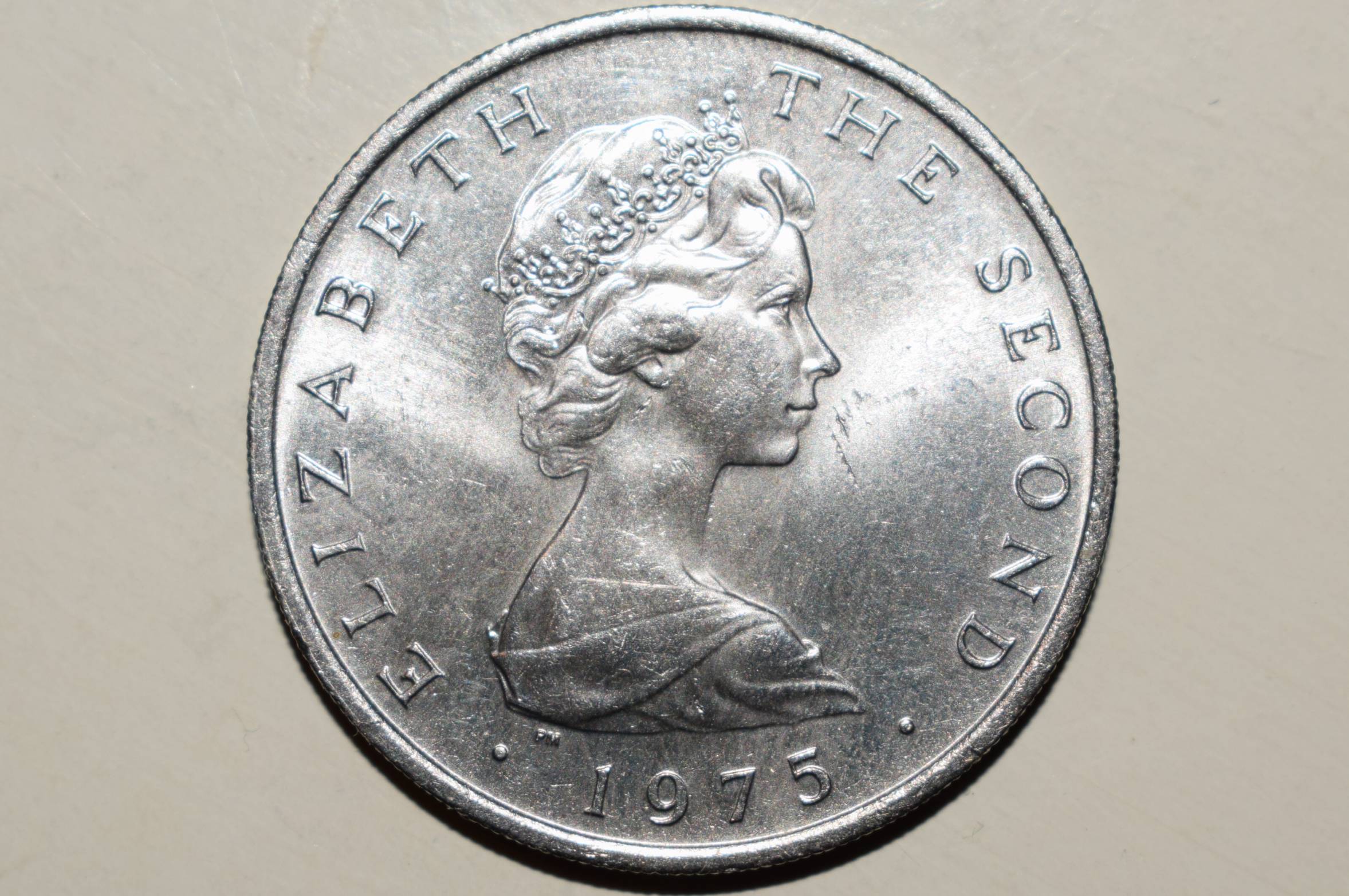 1975 Isle of Man pinigas 10 Pence,UNC | 13501140