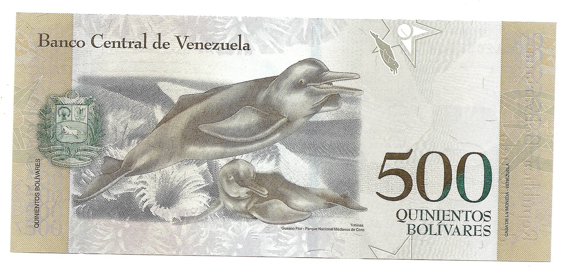 Венесуэла 2017 год. Венесуэльский Боливар 500. Венесуэльский Боливар банкноты 2017. Купюра 500 боливаров Венесуэлы. Банкнота Венесуэла 500 боливаров.