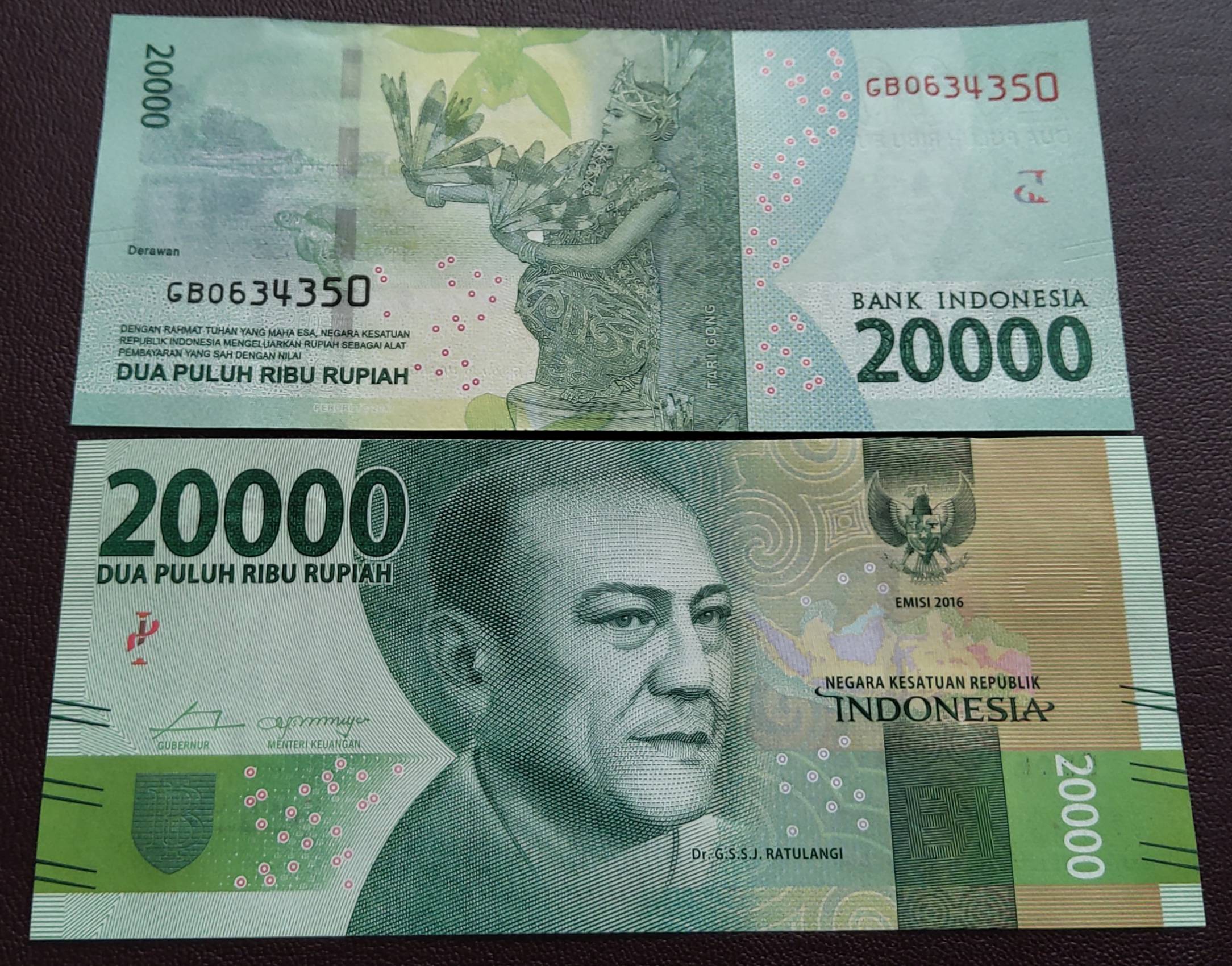 Indonezija 20000 RUPIAH 2016 UNC 24196710