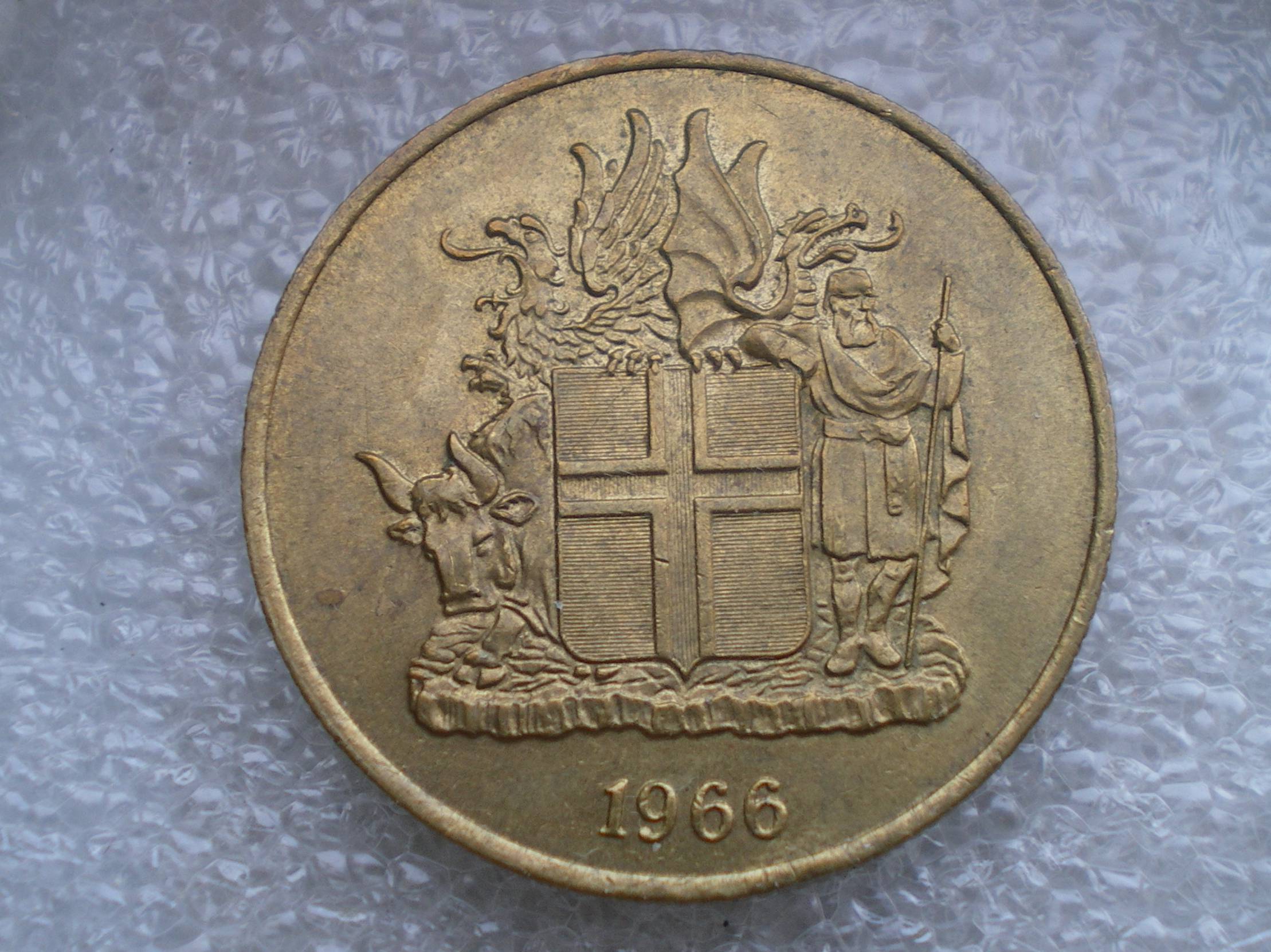 1966 Iceland pinigas 2 kronur,KM#13a.1,6568 | 24429907