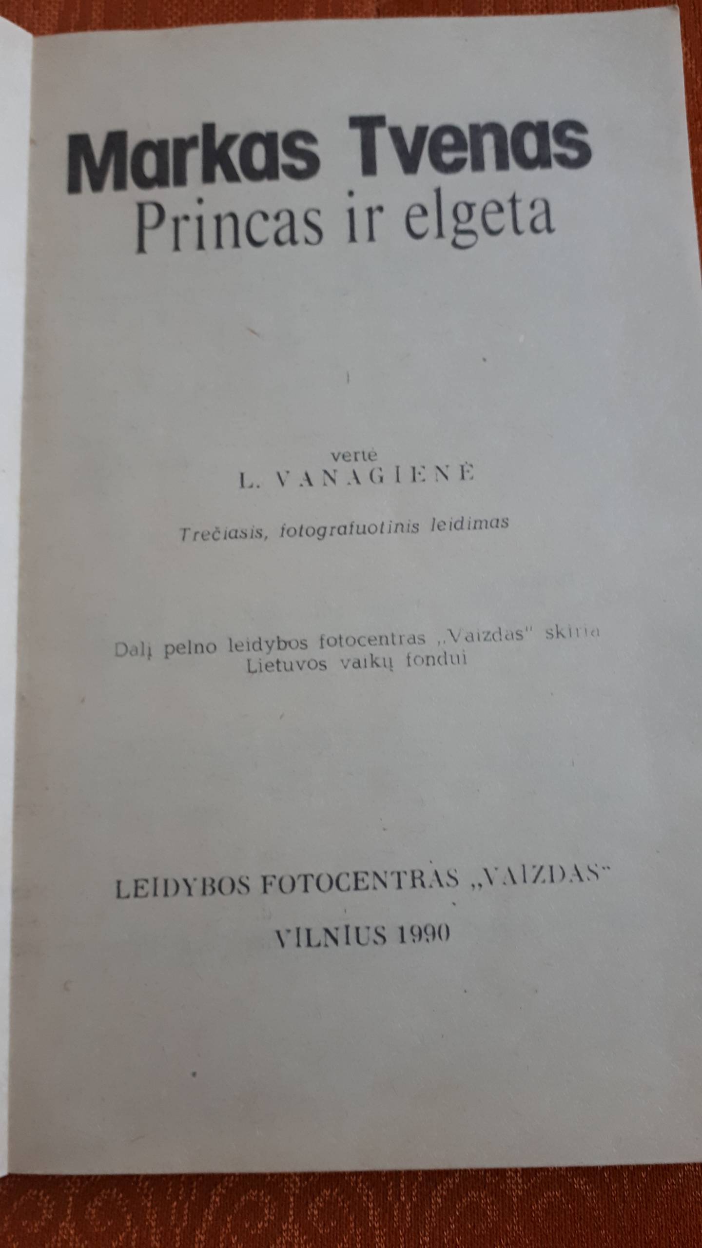 Princas ir elgeta by Mark Twain Princas ir elgeta by Mark Twain